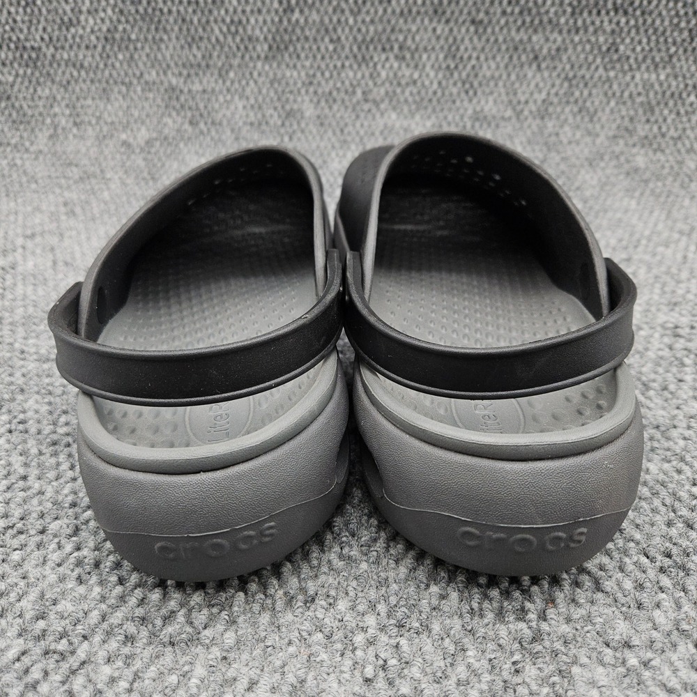 Crocs (Men's 13) Black Clogs LiteRide Slip On Comfort Breathable Water Shoes - Picture 6 of 9